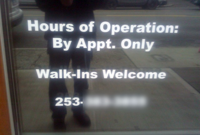 Walk-ins By Appointment
